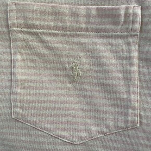 Polo Golf Ralph Lauren Pink Stripe Cotton Polo Shirt XL - Picture 3 of 6